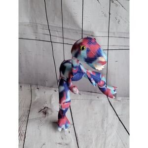 Dinosaur Marionette Puppet Sunny Toys Pink Purple Blue Plush Puppet